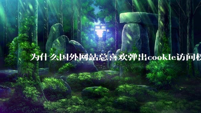 为什么国外网站总喜欢弹出cookie访问权限弹窗，国内网站却没有，这么做有什么意义？